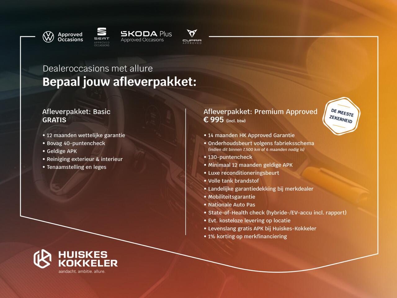 Volkswagen GOLF 1.5 eHybrid GTE 272pk DSG Automaat, Panoramadak, Trekhaak, Lederen bekleding, Stoelverwarming, Black style, Achteruitrijcamera, Elektrisch verstelbare stoel, Dodehoeksensor, Adaptief onderstel