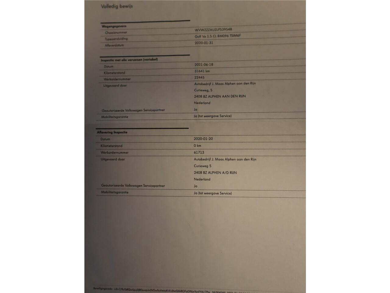 Volkswagen GOLF Variant 1.5 TSI Comfortline Business / Panoramadak