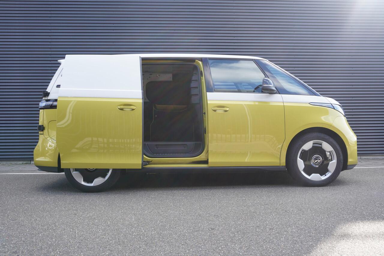 Volkswagen ID. Buzz Cargo ID. Buzz Cargo 340 pk 4-Motion ID. Buzz Cargo 340 pk 4-Motion, Anniversary Edition, Achteruitrijcamera, Comfortstoelen met armleuning, Navigatie, Achterdeuren zonder ruit, Trekhaak, Warmtepomp, Schuifdeur rechts en links