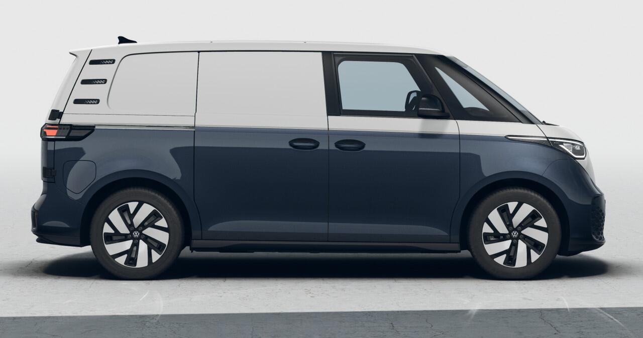 Volkswagen ID. Buzz Cargo Anniversary Edition 286pk 86kWh > Gelimiteerde editie; netto prijs excl. BTW en kosten rijklaarmaken < | Climatronic | Achterdeuren | Trekhaak |