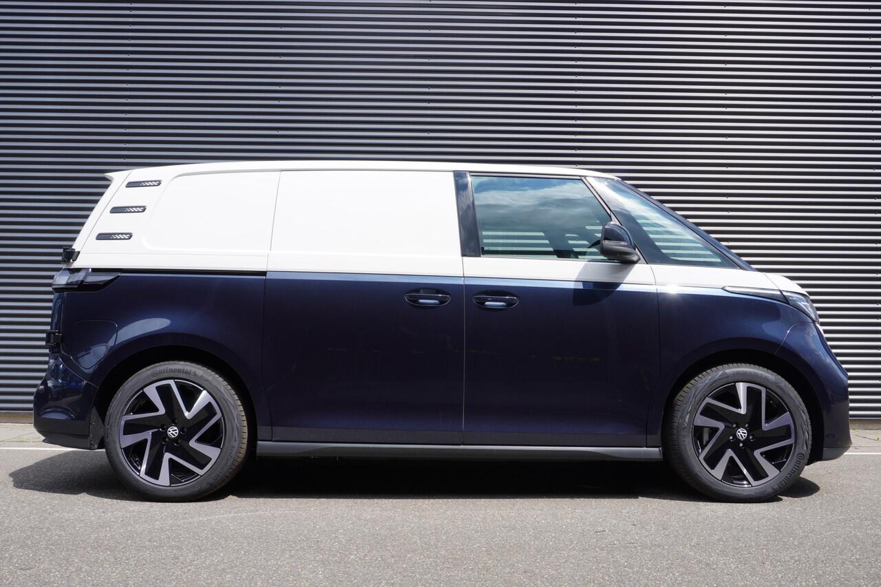 Volkswagen ID. Buzz Cargo ID. Buzz Cargo 340 pk 4-Motion ID. Buzz Cargo 340 pk 4-Motion, Anniversary Edition, Achteruitrijcamera, Comfortstoelen met armleuning, Navigatie, Achterdeuren zonder ruit, Trekhaak, Warmtepomp, Schuifdeur rechts en links
