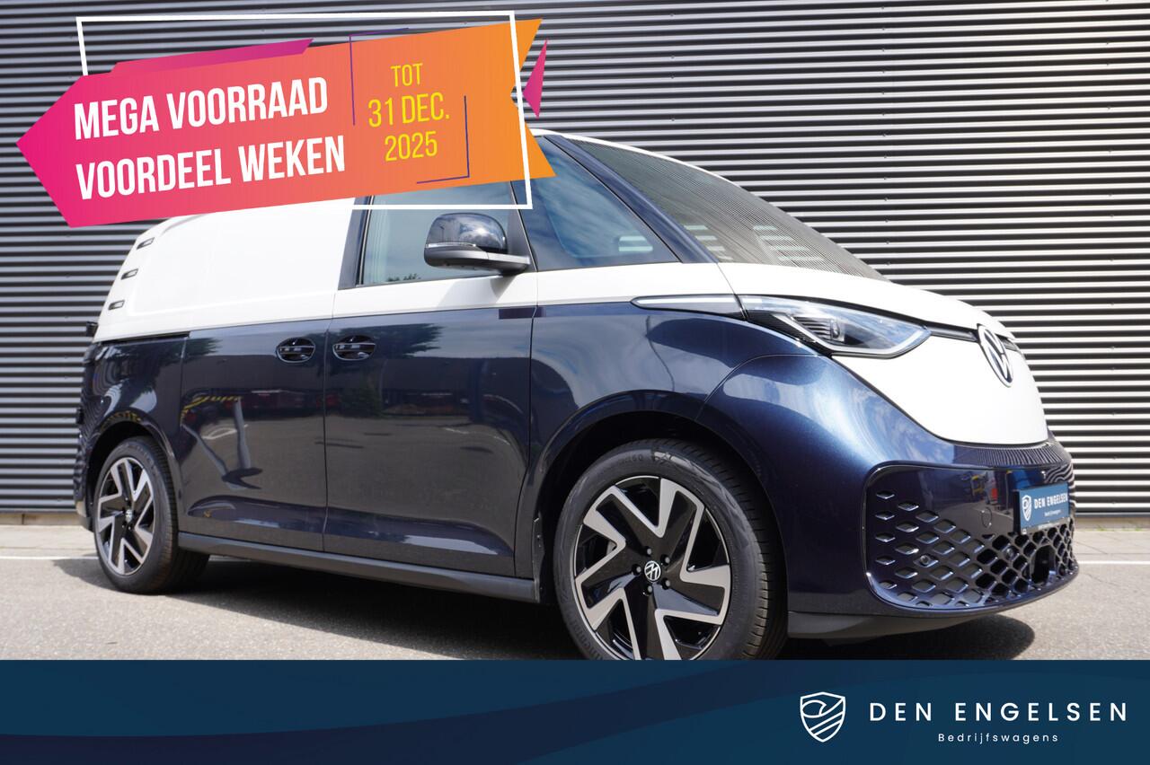 Volkswagen ID. Buzz Cargo ID. Buzz Cargo 340 pk 4-Motion ID. Buzz Cargo 340 pk 4-Motion, Anniversary Edition, Achteruitrijcamera, Comfortstoelen met armleuning, Navigatie, Achterdeuren zonder ruit, Trekhaak, Warmtepomp, Schuifdeur rechts en links
