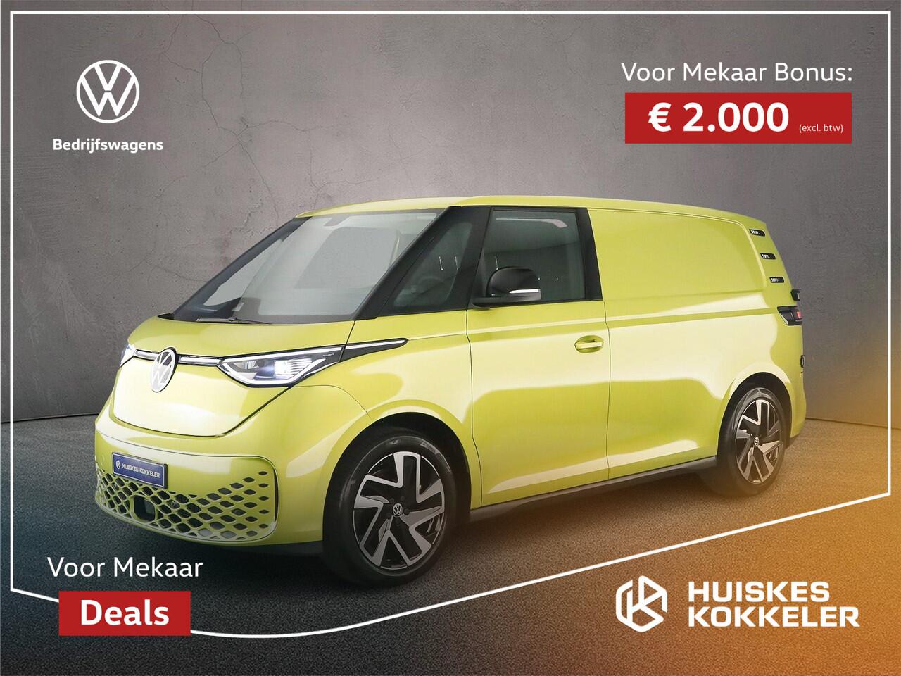 Volkswagen ID. Buzz Cargo Anniversary Edition 286pk 79 kWh > Gelimiteerde editie; netto prijs excl. BTW en kosten rijklaarmaken < | Trekhaak | Achterdeuren | Alarm |