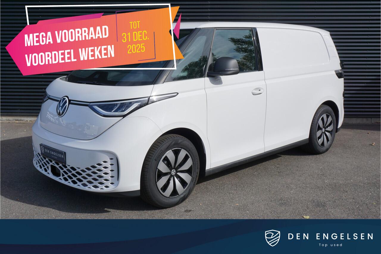 Volkswagen ID. Buzz Cargo 182 kWh Accu 286 PK Achterdeuren Nieuw model 3-Zits Camera Trekhaak Cruise Standkachel Apple Carplay