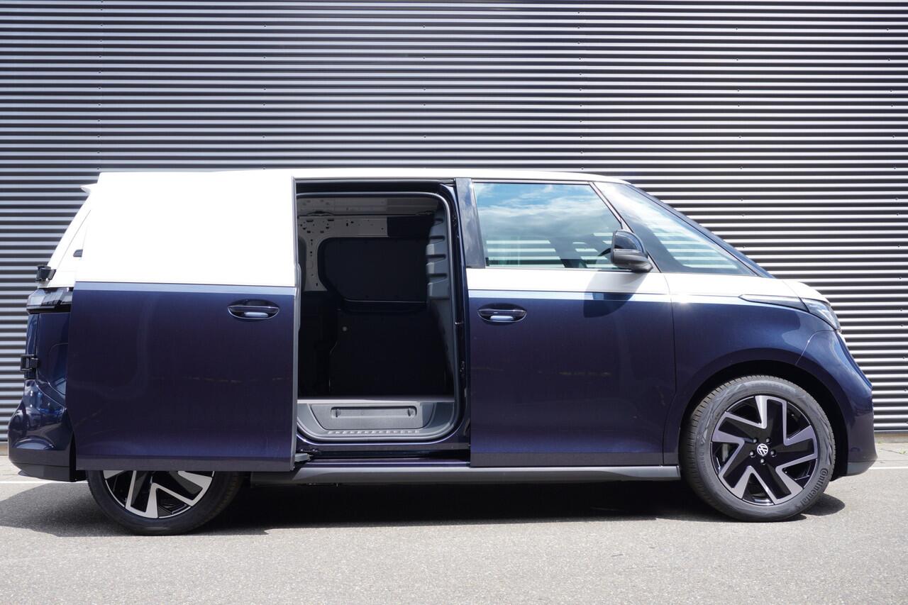 Volkswagen ID. Buzz Cargo ID. Buzz Cargo 340 pk 4-Motion ID. Buzz Cargo 340 pk 4-Motion, Anniversary Edition, Achteruitrijcamera, Comfortstoelen met armleuning, Navigatie, Achterdeuren zonder ruit, Trekhaak, Warmtepomp, Schuifdeur rechts en links