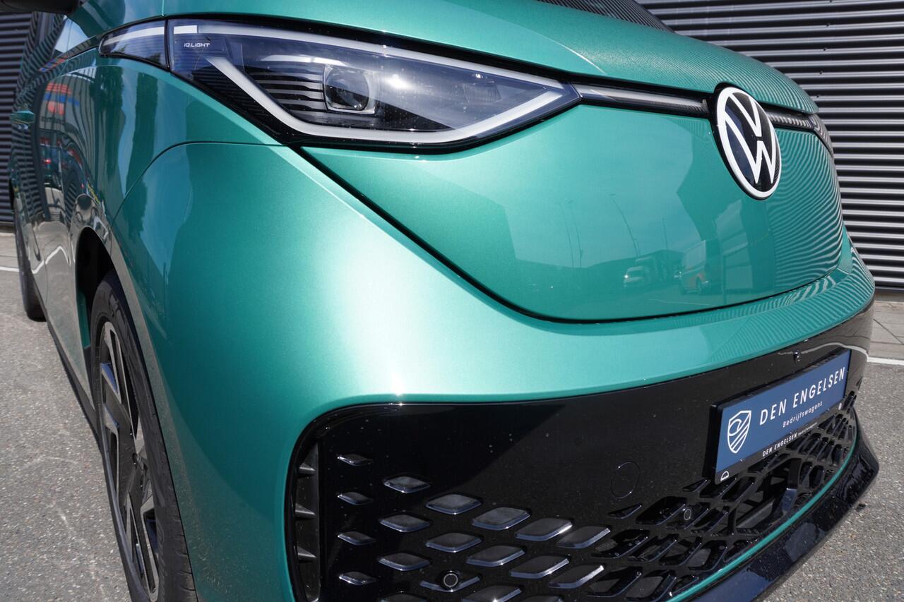 Volkswagen ID. Buzz Cargo ID. Buzz Cargo 340 pk 4-Motion, Anniversary Edition, Glass look panelen, Frontlip, Ondergrille hoogglans zwart, Navigatie, Achterdeuren zonder ruit, Trekhaak