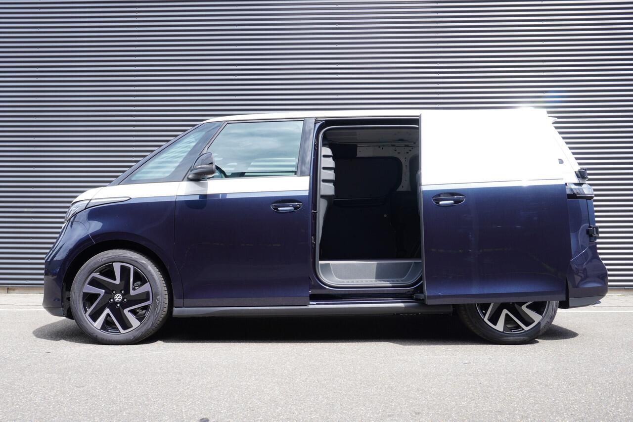 Volkswagen ID. Buzz Cargo ID. Buzz Cargo 340 pk 4-Motion ID. Buzz Cargo 340 pk 4-Motion, Anniversary Edition, Achteruitrijcamera, Comfortstoelen met armleuning, Navigatie, Achterdeuren zonder ruit, Trekhaak, Warmtepomp, Schuifdeur rechts en links
