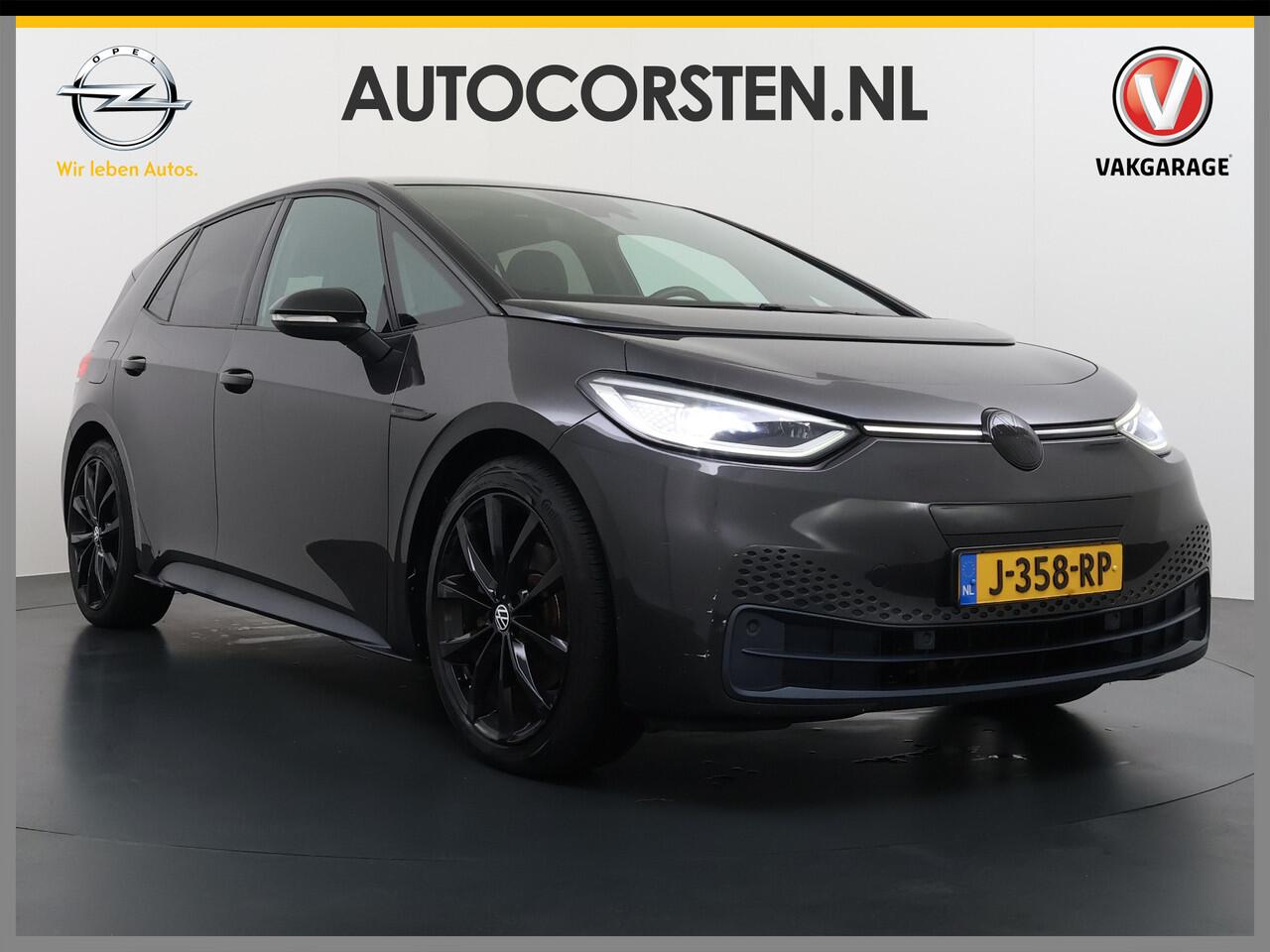 Volkswagen ID.3 First Max 58kWh Pano-dak Adap.Cruise Camera Elektr.Sport-Stoel+Verwarmd PDC Apple Carplay Android Ergo Active-Stoel Navi-Pro Ecc Stoel-Stuurverwarming Lmv Privacy Glas Keyless Advanced Led-Achterlicht dynamisch Matrix Led Origineel Nederlandse Auto Zeer c