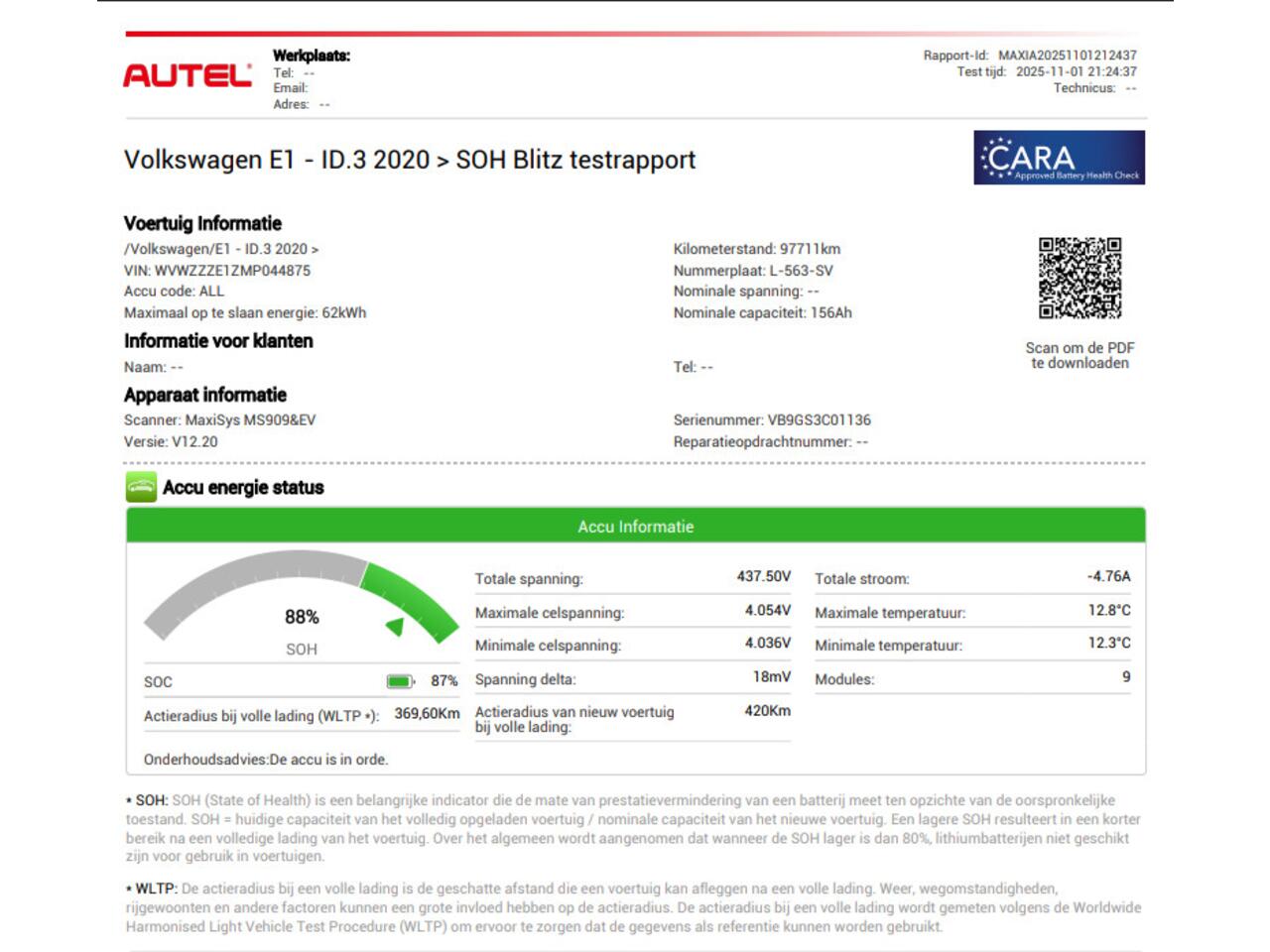 Volkswagen ID.3 Pro 58 kWh 204pk SOH 88% Stoelverwarming Navigatie