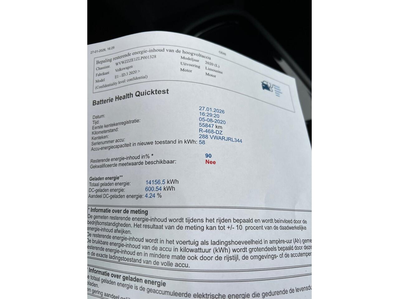 Volkswagen ID.3 First 58 kWh 204pk SOH 90% Navigatie Stoelverwarming