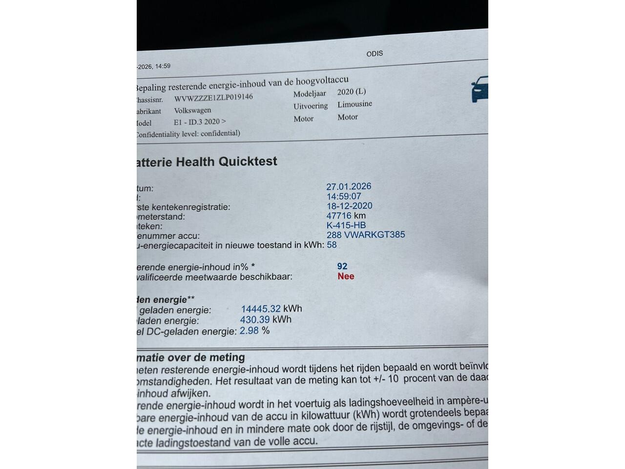 Volkswagen ID.3 Sport First Plus 58 kWh 204pk SOH 92% Leder