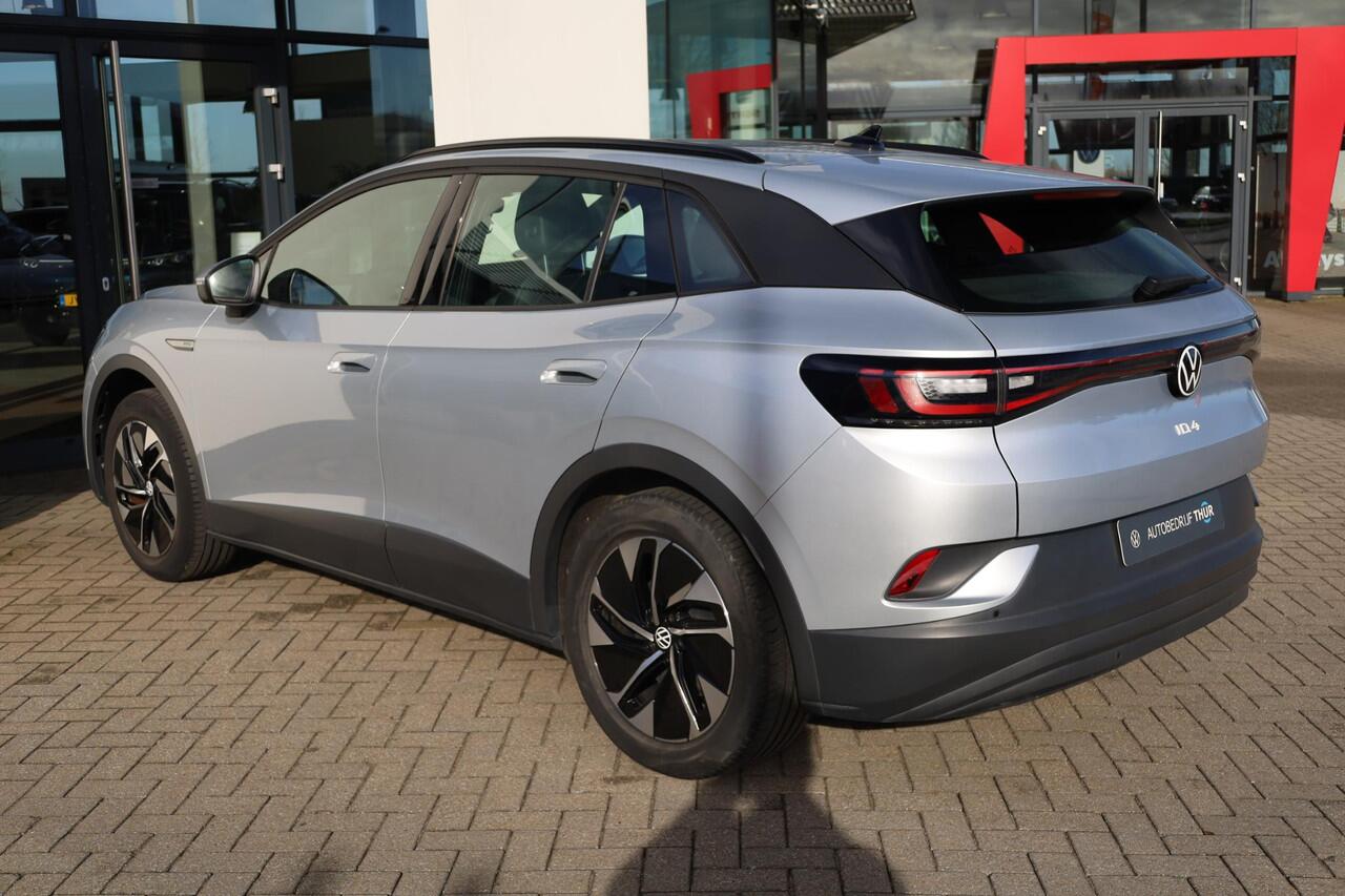 Volkswagen ID.4 Pro 77 kWh SOH 92% warmtepomp, Lederen bekleding met elektrische verstelbare stoelen, rondomzicht camera area view, stuurwiel verwarming, discover pro navigatie, elektrische achterklep, easy open & close, ACC, side assist, 2 zone clima