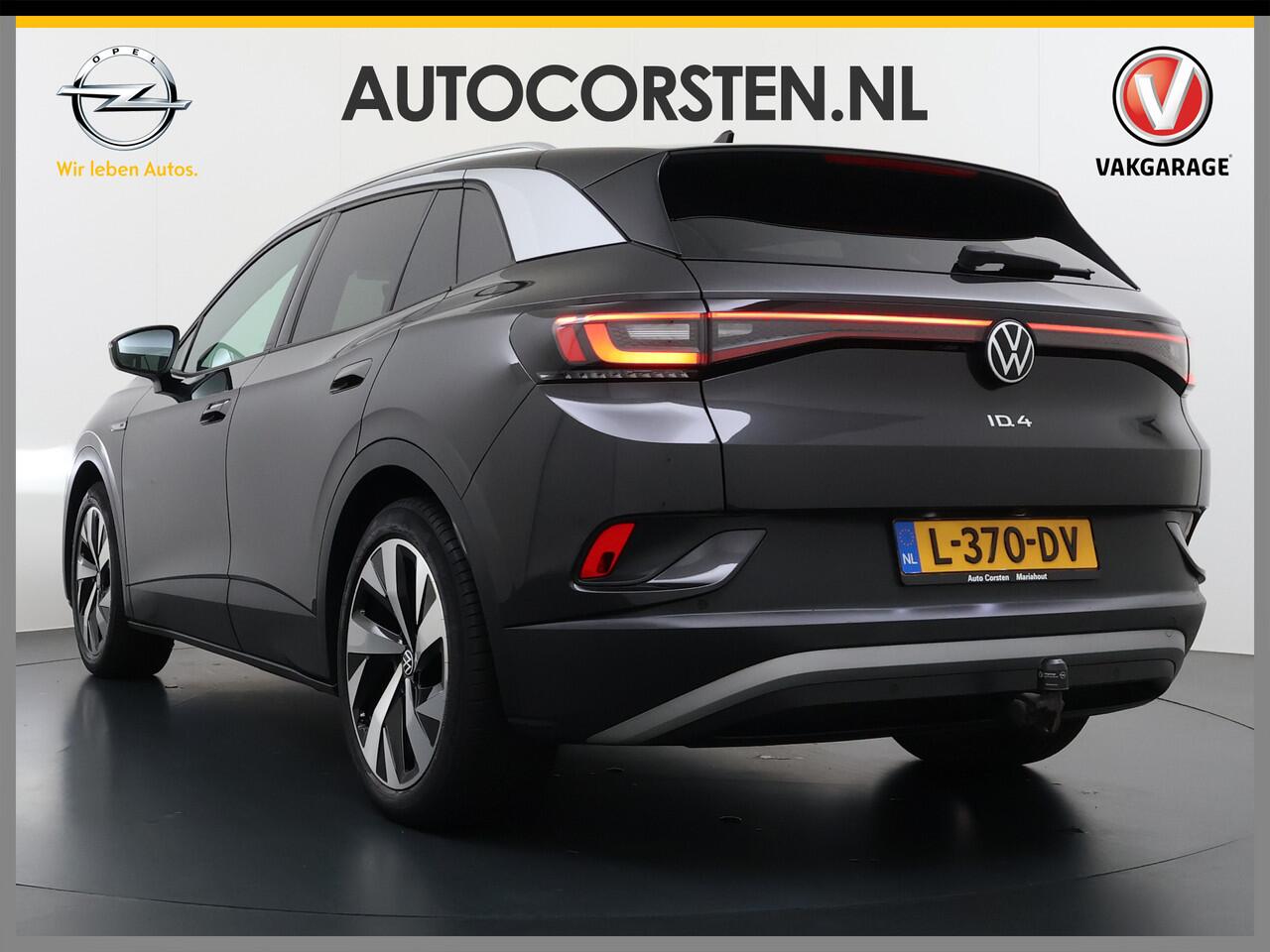 Volkswagen ID.4 204pk First 77kWh Warmtepomp Trekhaak Leer/Alcantara Adap.Cruise Camera Apple Carplay Android Navi Ecc Pdc-a+v Lmv 20" Stoelverwarming Led Bordherkenning Voor-Klimatisering Semi-Autopilot Elektrisch-Wegklapbare Trekhaak App-Connect E-sound Front-Assist 