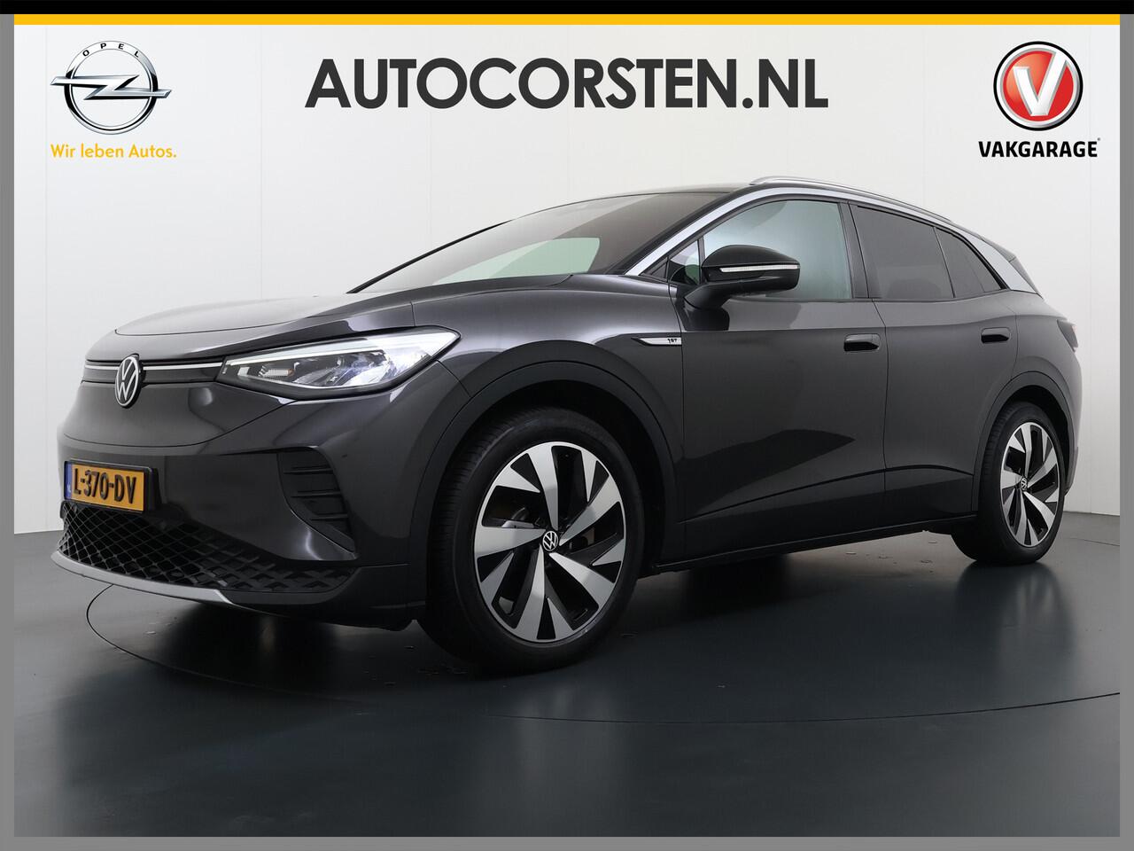 Volkswagen ID.4 204pk First 77kWh Warmtepomp Trekhaak Leer/Alcantara Adap.Cruise Camera Apple Carplay Android Navi Ecc Pdc-a+v Lmv 20" Stoelverwarming Led Bordherkenning Voor-Klimatisering Semi-Autopilot Elektrisch-Wegklapbare Trekhaak App-Connect E-sound Front-Assist 