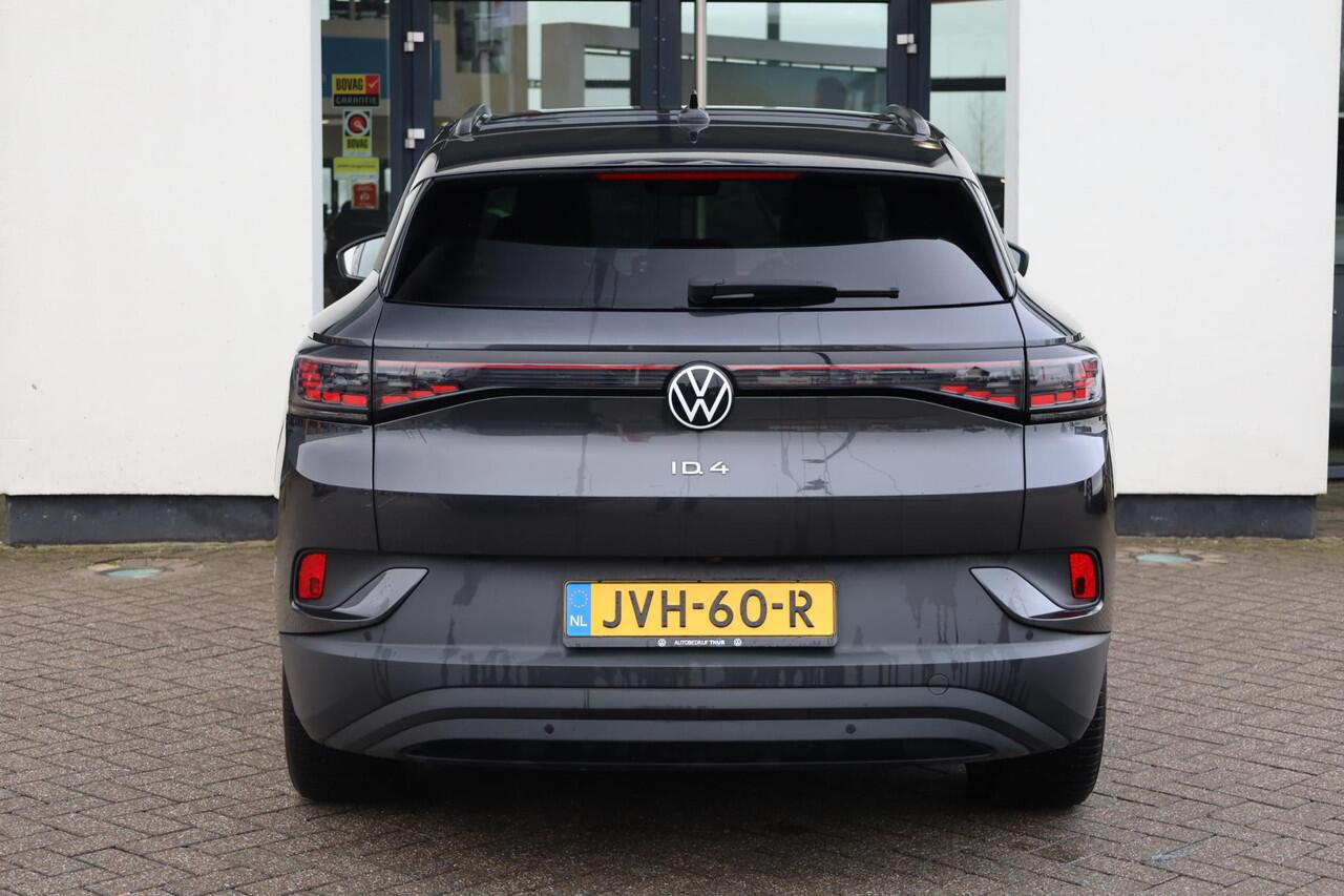 Volkswagen ID.4 Tech 77 kWh PL ¤729 p/m* 204PK / 150kW ergo stoelen elektrisch verstelbaar met geheugen area view rondom head up! discover pro zicht side assist panoramadak stoel en stuurwiel verwarming LED matrix privacy glas 19" LMV easy open en close elektrische achte