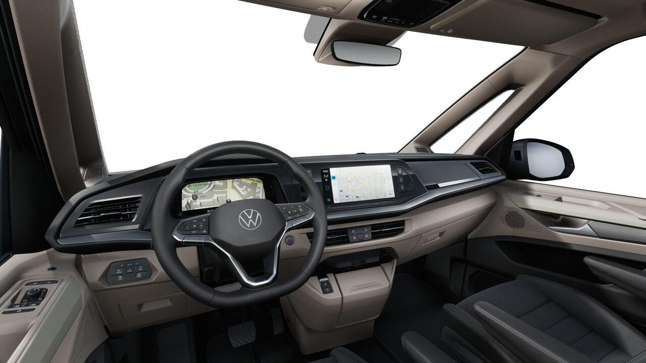 Volkswagen MULTIVAN Bedrijfswagens Bulli L2 1.5 Ehybrid 180kW 245 pk DSG 4 motion | Easy Open Paket Basis | Multifunctionele verschuifbare tafel in passagiersruimte | Navigatiesysteem '' Discover Pro'' | Privacy Plus glas (90%) vanaf B-stijl |