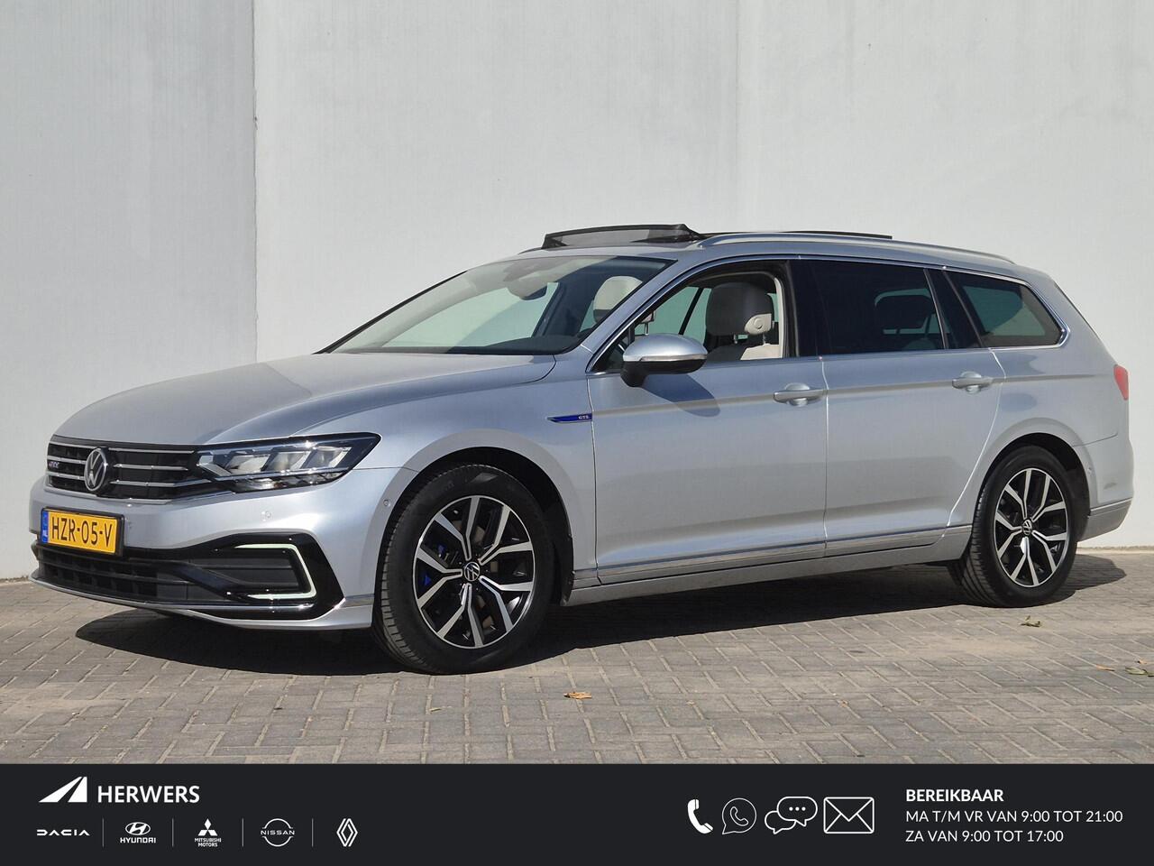 Volkswagen PASSAT Variant 1.4 TSI PHEV GTE Business Automaat / Lederen Bekleding / Schuif & Kanteldak / Trekgewicht 1.600 KG / Apple Carplay & Android Auto / 360 Graden Camera / Adaptieve Cruise Control / Stoelverwarming / Dynaudio / Lichtmetalen Velgen / Navigatie / Parke