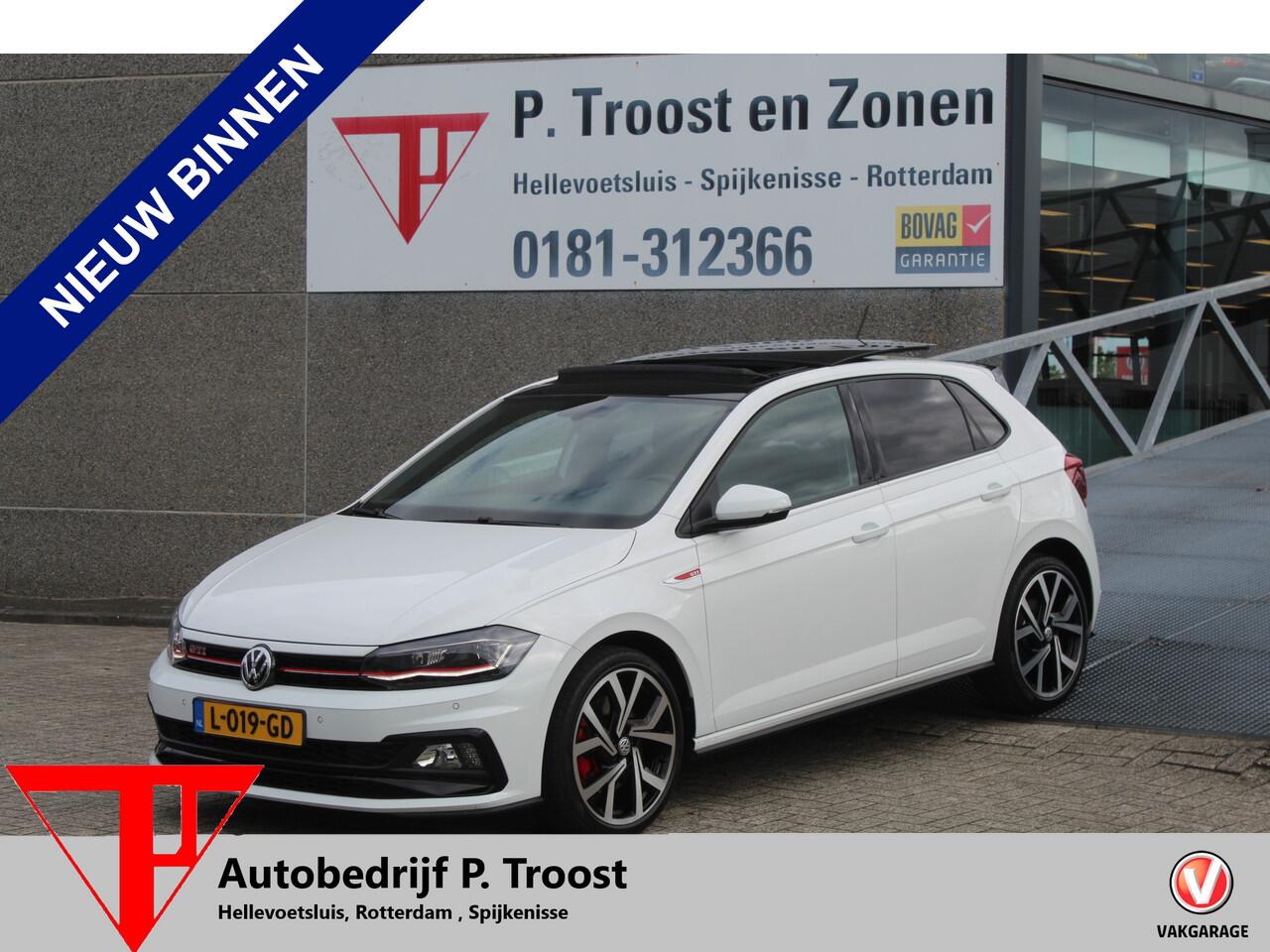 Volkswagen POLO 2.0 TSI GTI Panoramadak/Navigatie/Virtual cockpit/Adaptive cruise control/Climat control/Stoelverwarming/Apple carplay/Parkeersensoren rondom/Draadloze telefoonlader/18'' Lichtmetalen velgen.