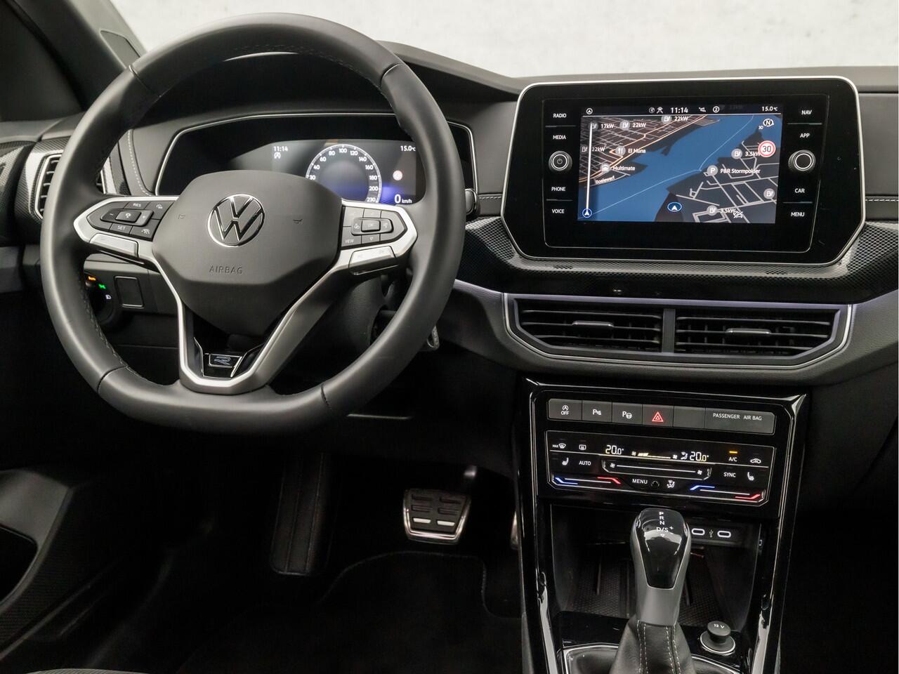Volkswagen T-Cross 1.5 TSI R-Line 150Pk Automaat (2X R-LINE, APPLE CARPLAY, GROOT NAVI, GRILL VERLICHT, STOELVERWARMING, ALCANTARA, GETINT GLAS, IQ LIGHT, ADAPTIVE CRUISE, NIEUWSTAAT)