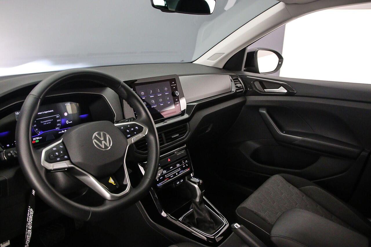 Volkswagen T-Cross Life Edition 1.0 TSI 115pk DSG Automaat Adaptive cruise control, Parkeersensoren, Stoelverwarming, LED koplampen, App connect, DAB, Radio, Bluetooth