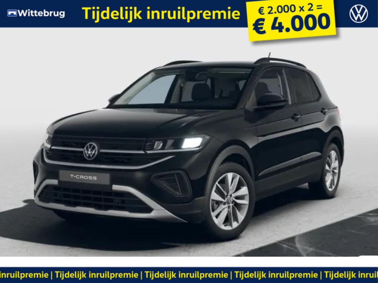 Volkswagen T-Cross !!!¤ 4.000 Inruilpremie!!! 1.0 TSI Life Edition !!!Profiteer ook van 4.000 EURO inruilpremie!!!