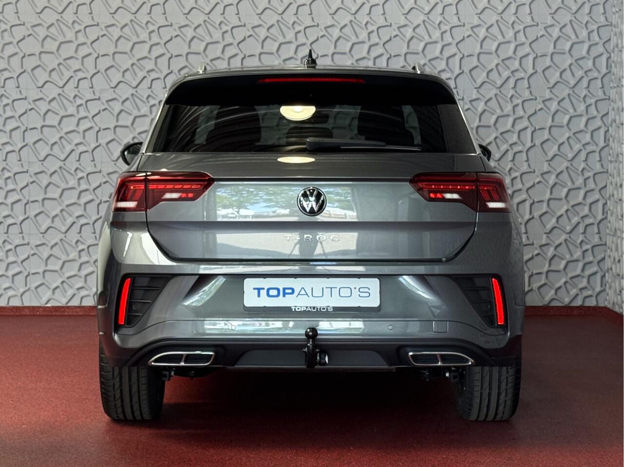 Volkswagen T-Roc ? NIEUWE AUTO ? 1.5 TSI DSG 2025 R-LINE 150PK AFN.TREKHAAK IQ LIGHT ALCANTARA ELEK.KLEP CARPLAY STOEL/STUUR VERW. 19"LMV VIR.COCKPIT 2025 RLINE R LINE "Volkswagen rijden begint bij Topautos.nl - 75 topmodellen direct op voorraad!"