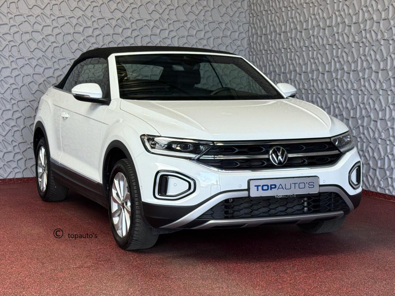 Volkswagen T-Roc Cabrio TSI VIR.COCKPIT CARPLAY NAVI IQ.LED STOEL/STUUR.VERW DAB ADAP.CRUISE 05/2024 "Volkswagen rijden begint bij Topautos.nl - 75 topmodellen direct op voorraad!"