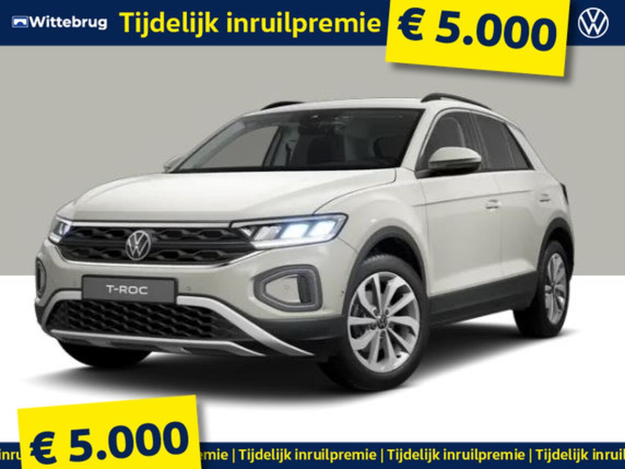 Volkswagen T-Roc !!!¤ 5.000 Inruilpremie!!! 1.0 TSI Life Edition !!!Profiteer ook van 5.000 EURO inruilpremie!!!