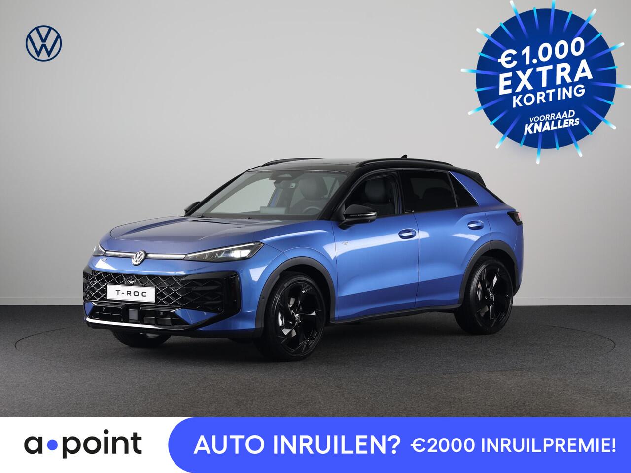 Volkswagen T-Roc R-Line First Edition 1.5 eTSI 110 kW / 150 PK SUV | Panoramaschuif-kanteldak | Assistance Pakket | Trekhaak | Black Style Pakket | Koplampverlichting matrix-led (IQ.LIGHT) | Elek. achterklep | Zwart dak