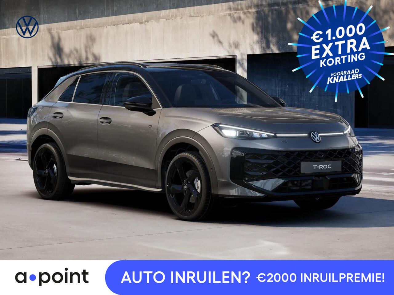 Volkswagen T-Roc R-Line First Edition 1.5 eTSI 110 kW / 150 PK SUV | Panoramaschuif-kanteldak | Assistance Pakket | Trekhaak | Black Style Pakket | Koplampverlichting matrix-led (IQ.LIGHT) | Elek. achterklep | Zwart dak