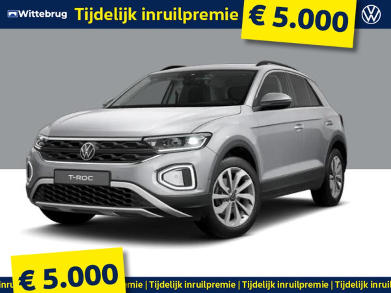 Volkswagen T-Roc !!!¤ 5.000 Inruilpremie!!! 1.5 TSI Life Edition !!!Profiteer ook van 5.000 EURO inruilpremie!!!