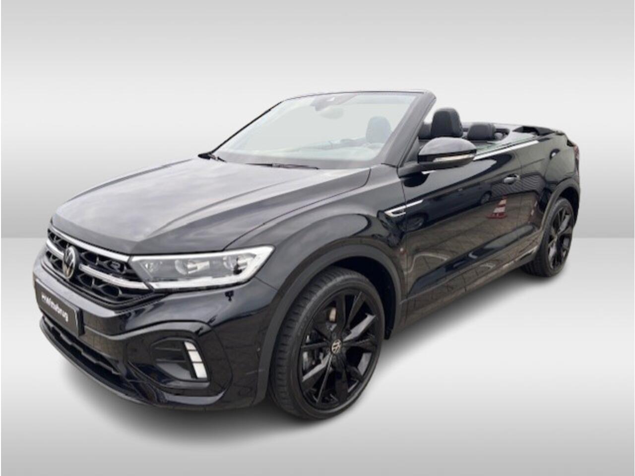 Volkswagen T-Roc Cabrio 1.5 TSI 150pk DSG R-Line Black Style / Leder Vienna / 19" LMV / Cockpit Pro / Stuur en Stoelverwarming / Navi Pro / Camera / Keyless / Alarm / IQ LED / Beats Audio