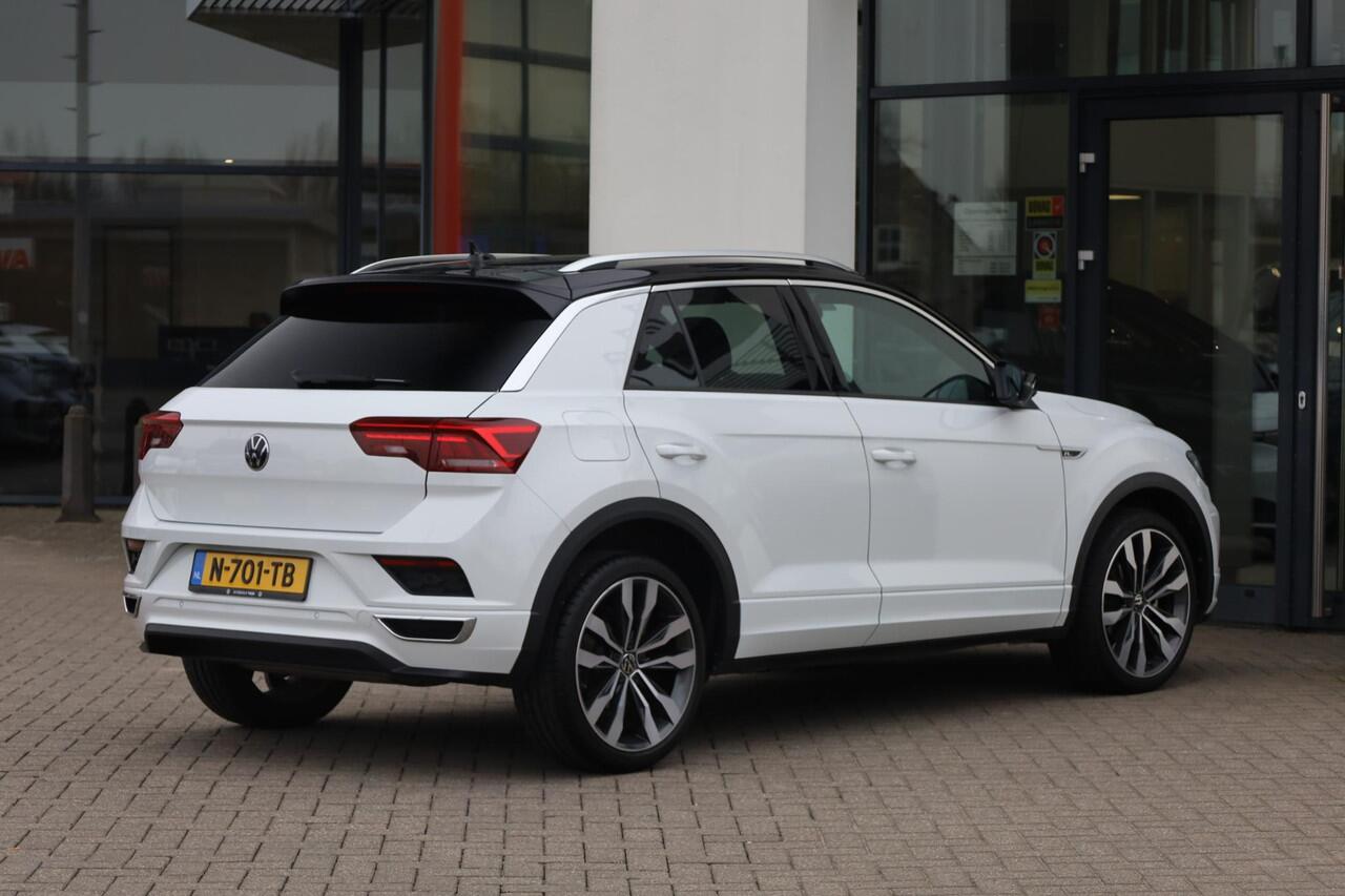 Volkswagen T-Roc 1.5 TSI Sport Business R 110KW/150PK DSG, NL auto nieuw door ons geleverd, navigatie, parkeer camera, Led koplampen, spiegelpakket, elektr a klep, digital cockpit pro, 19" LMV Suzuka, achteruitrijcamera, privacy glas, R Line, spraak bediening, App Connect