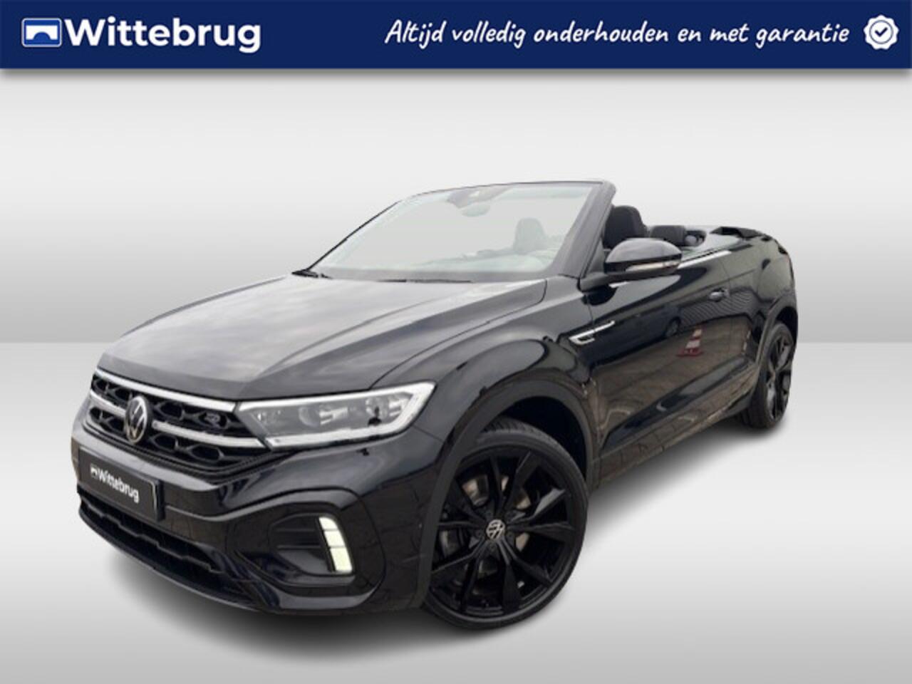 Volkswagen T-Roc Cabrio 1.5 TSI 150pk DSG R-Line Black Style / Leder Vienna / 19" LMV / Cockpit Pro / Stuur en Stoelverwarming / Navi Pro / Camera / Keyless / Alarm / IQ LED / Beats Audio