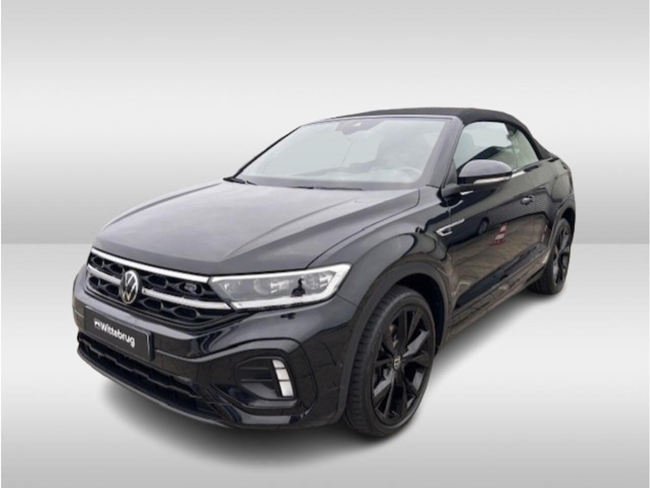 Volkswagen T-Roc Cabrio 1.5 TSI 150pk DSG R-Line Black Style / Leder Vienna / 19" LMV / Cockpit Pro / Stuur en Stoelverwarming / Navi Pro / Camera / Keyless / Alarm / IQ LED / Beats Audio