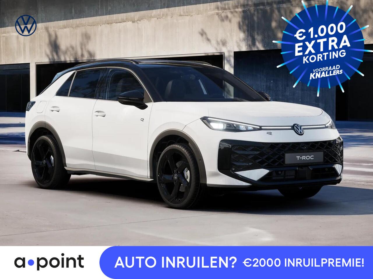 Volkswagen T-Roc R-Line First Edition 1.5 eTSI 110 kW / 150 PK SUV | Panoramaschuif-kanteldak | Assistance Pakket | Trekhaak | Black Style Pakket | Koplampverlichting matrix-led (IQ.LIGHT) | Elek. achterklep | Zwart dak
