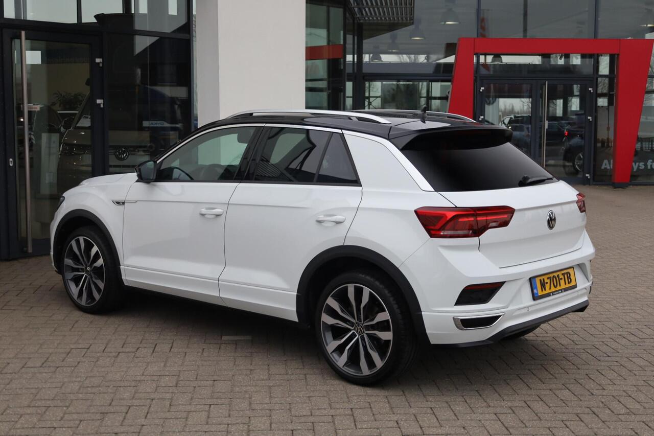 Volkswagen T-Roc 1.5 TSI Sport Business R 110KW/150PK DSG, NL auto nieuw door ons geleverd, navigatie, parkeer camera, Led koplampen, spiegelpakket, elektr a klep, digital cockpit pro, 19" LMV Suzuka, achteruitrijcamera, privacy glas, R Line, spraak bediening, App Connect