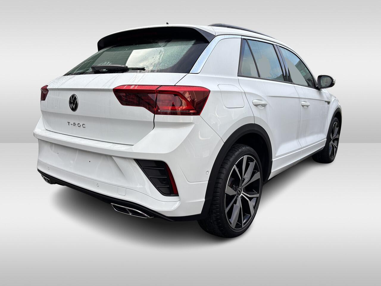 Volkswagen T-Roc 1.5 TSI 150pk R-Line DSG Automaat Panoramadak / Leder / IQ LED verlichting / 19"LM / Navigatie / App-connect / Camera Stoel+stuur verwarming / Elctr. a.klep / PDC