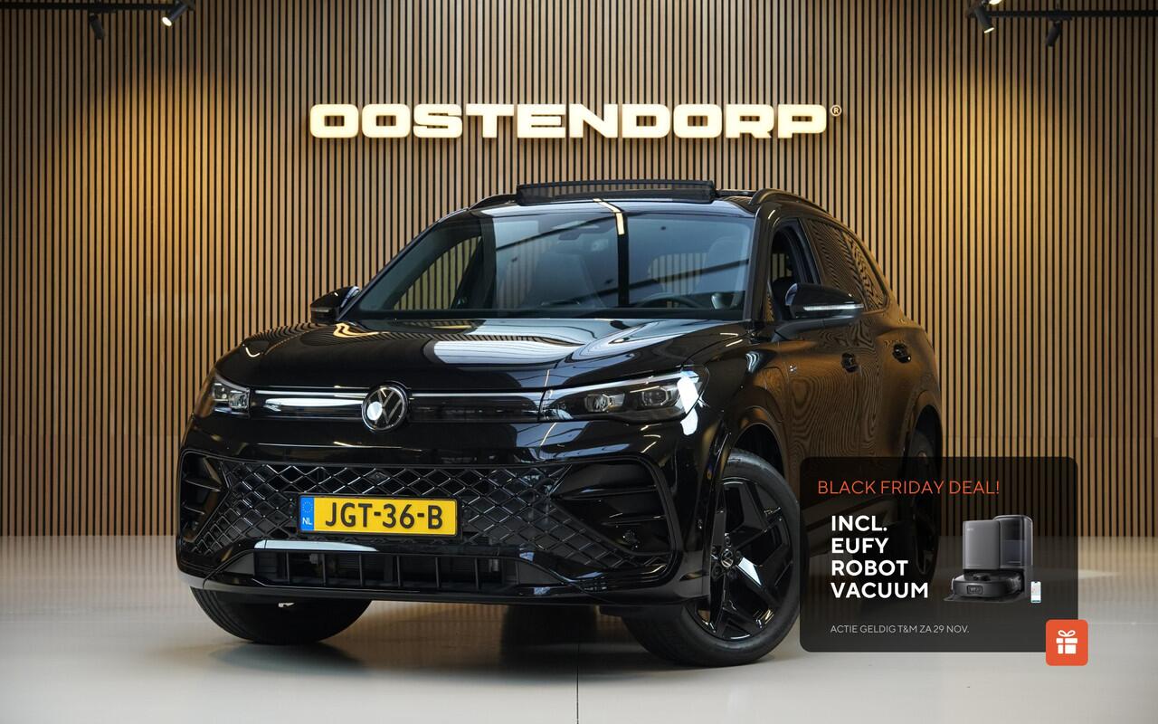 Volkswagen TIGUAN 1.5/272pk eHybrid R-Line Blackstyle|2025|Panoramadak|360°Camera|Trekhaak|19"Blackstyle|Stoelverwarming/massage|Carplay&AndroidAuto|sfeerverlichting|el.achterklep