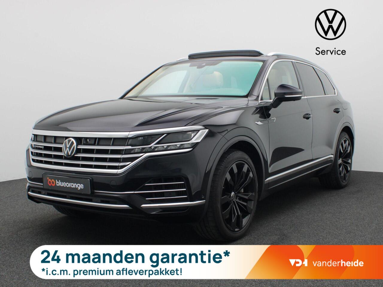 Volkswagen TOUAREG 3.0 TSi eHybrid Atmosphere 4MOTION 381PK DSG Luchtvering, head-up, memorystoelen, nachtzicht, keyless, Panorama Dak, 360gr. Camera, trekhaak, 21" lichtmetalen velgen