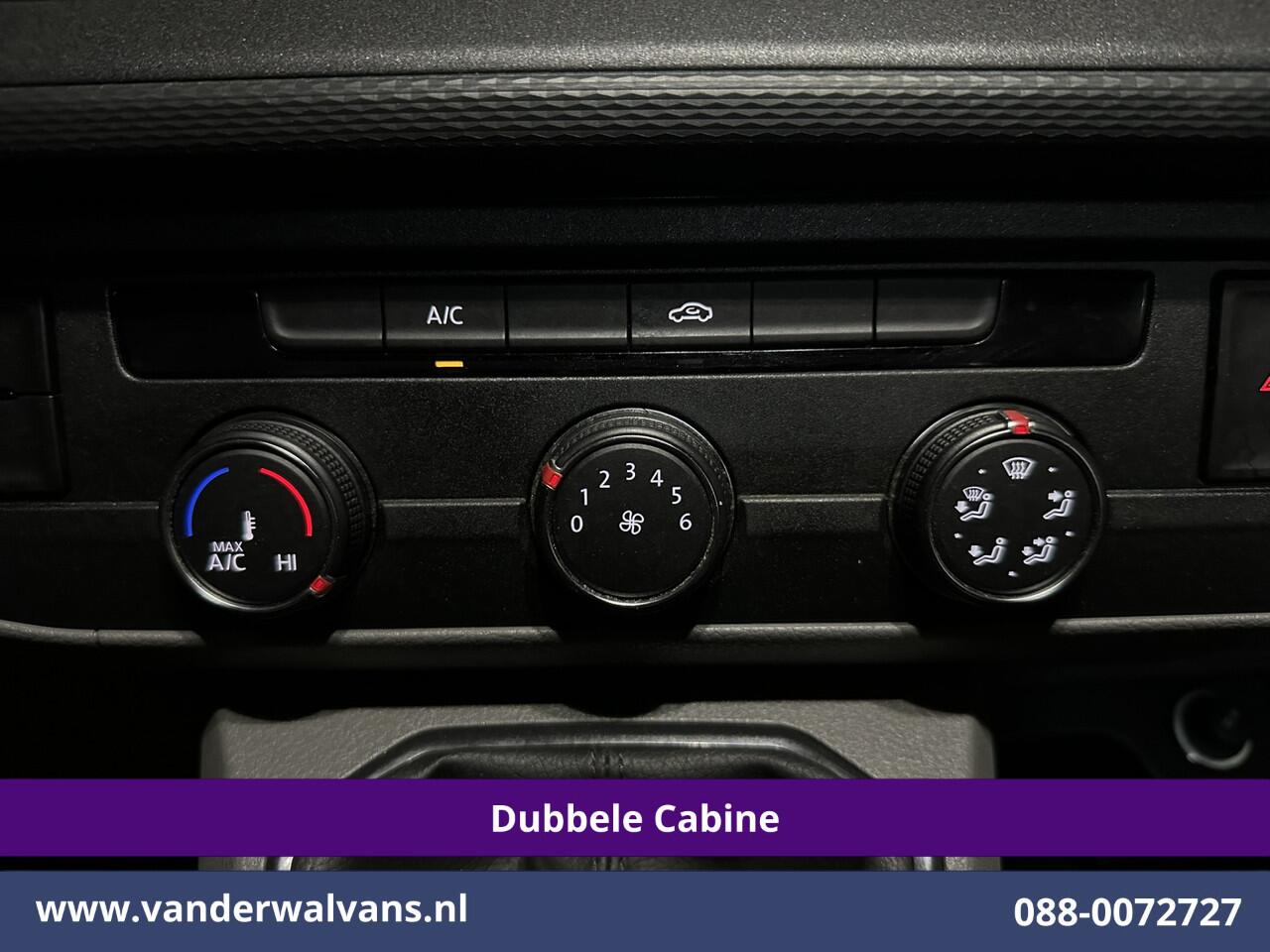 Volkswagen TRANSPORTER 2.0 TDI L2H1 Dubbele Cabine Euro6 Airco | 5-Zits | Navigatie | Trekhaak | Apple Carplay Android Auto, Cruisecontrol, Parkeersensoren