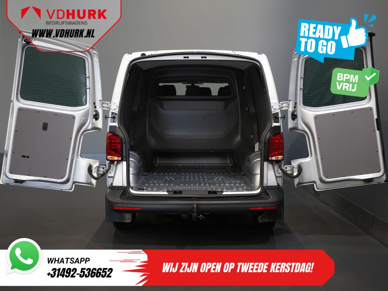 Volkswagen TRANSPORTER T6.1 2.0 TDI 150 pk DSG Aut. L2 DC BPM VRIJ! Dubbel Cabine 6 Pers./ Lage KM!/ Adapt.Cruise/ 270Gr. Deuren/ Navi/ Carplay/ Trekhaak