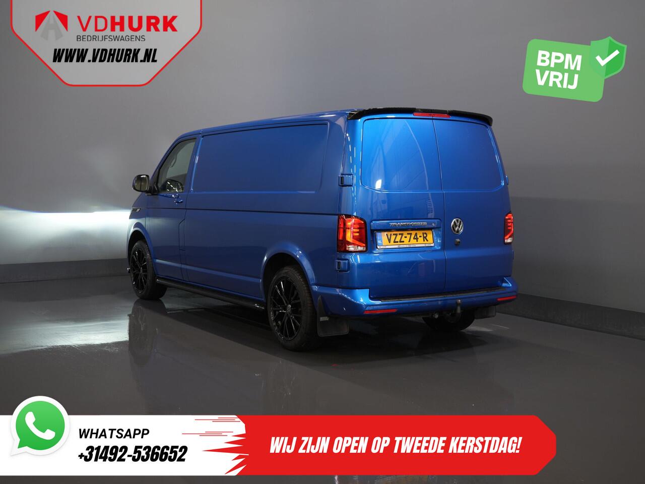 Volkswagen TRANSPORTER T6.1 2.0 TDI 150 pk L2 DSG Aut. Highline BPM VRIJ! Adapt.Cruise/ 19"LMV/ Spoiler/ Sidebars/ 2.5t Trekhaak/ Standkachel/ Stoelverw./ LED/ Carplay/ Navi/ Camera/ PDC/ Airco
