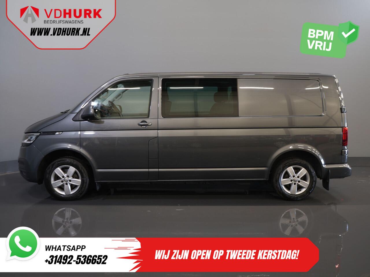 Volkswagen TRANSPORTER 2.0 TDI 150 pk DSG Aut. L2 DC Dubbel Cabine MIXTO/ LED/ Adapt.Cruise/ Standkachel/ Stoelverw./ Carplay/ Camera/ PDC/ LMV/ Trekhaak/ Airco