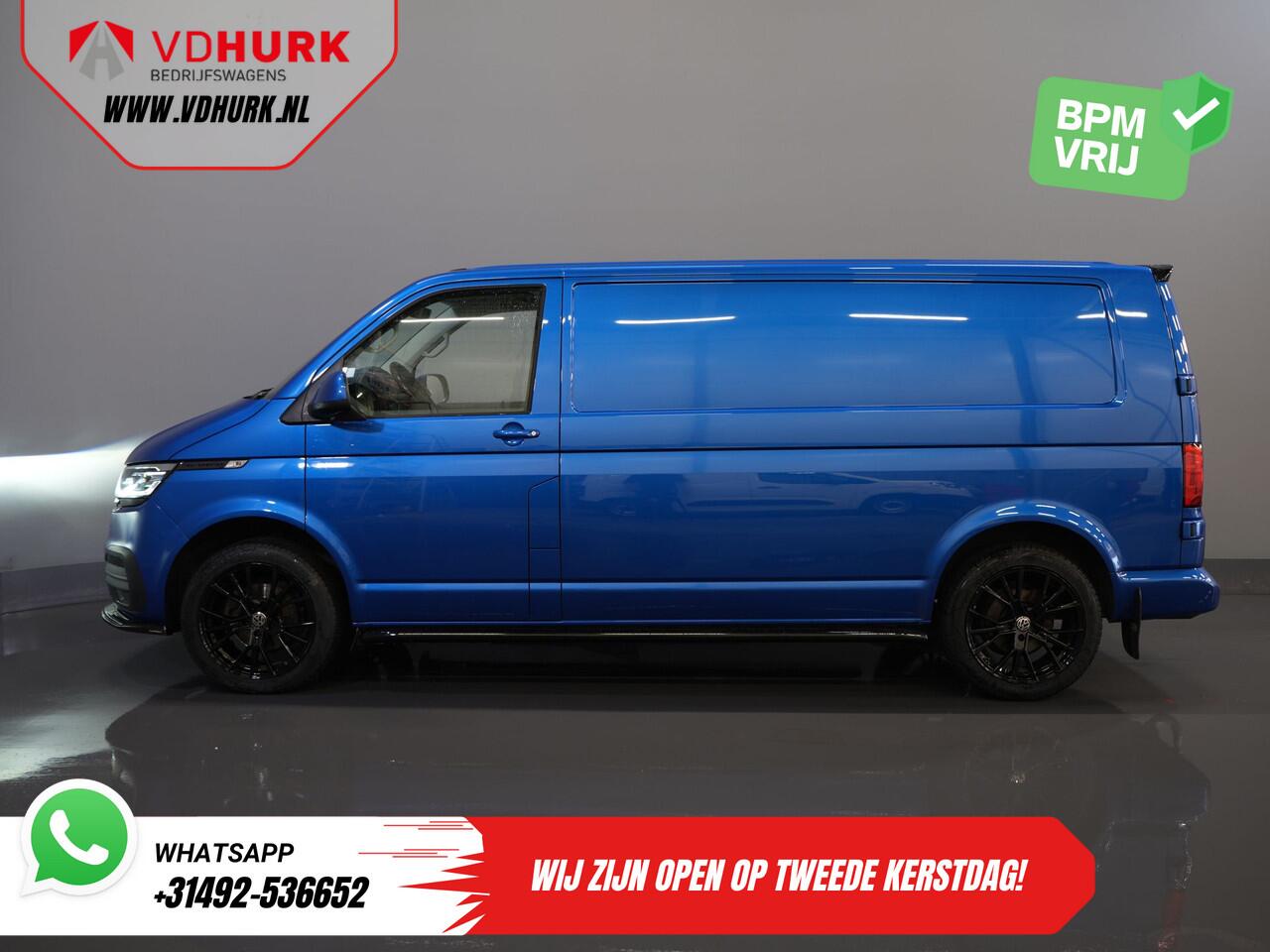 Volkswagen TRANSPORTER T6.1 2.0 TDI 150 pk L2 DSG Aut. Highline BPM VRIJ! Adapt.Cruise/ 19"LMV/ Spoiler/ Sidebars/ 2.5t Trekhaak/ Standkachel/ Stoelverw./ LED/ Carplay/ Navi/ Camera/ PDC/ Airco