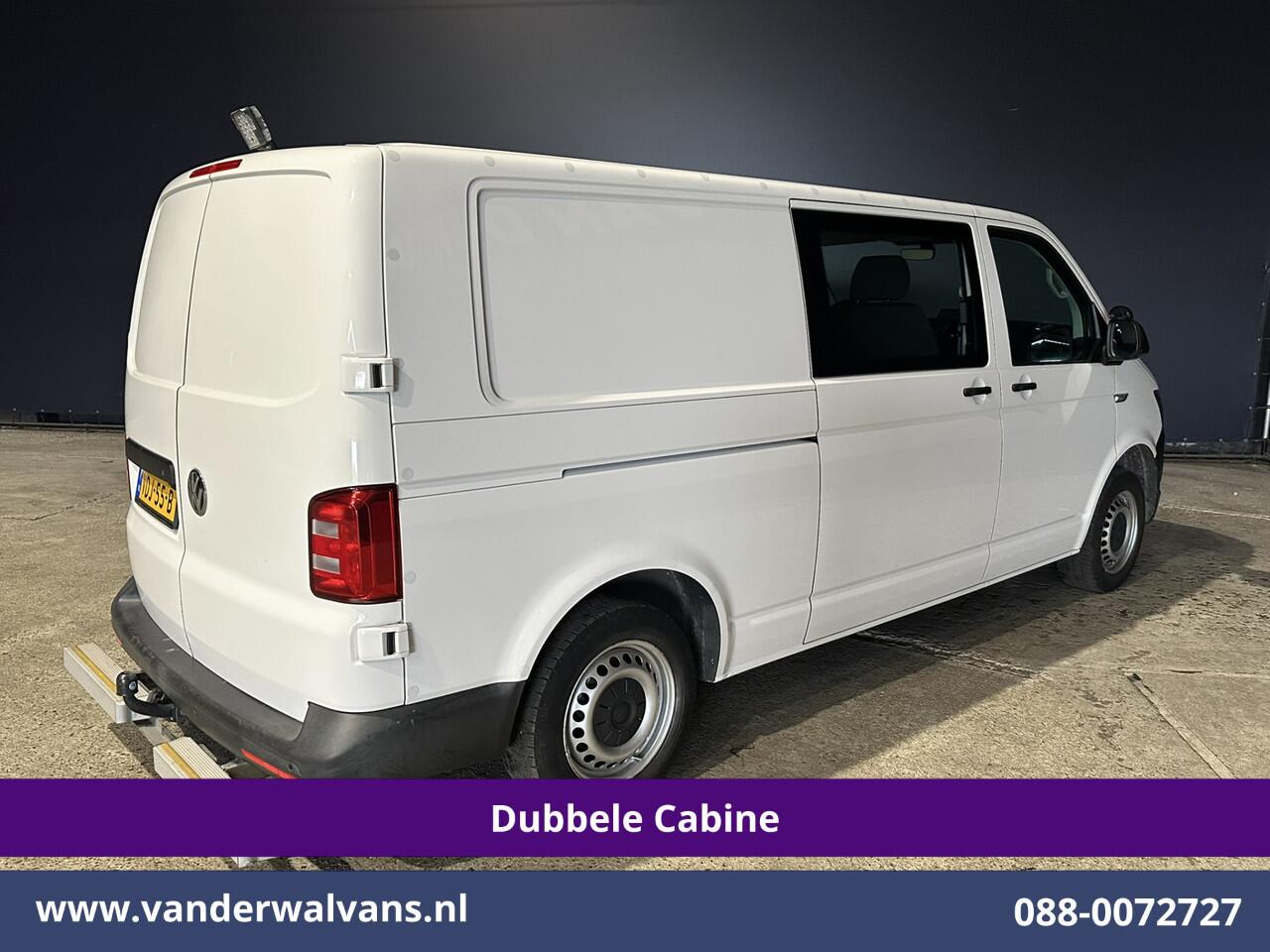 Volkswagen TRANSPORTER 2.0 TDI 150pk L2H1 Dubbele Cabine Euro6 inrichting Airco | 5-Zits | Camera | Cruisecontrol | 2500kg Trekhaak Parkeersensoren