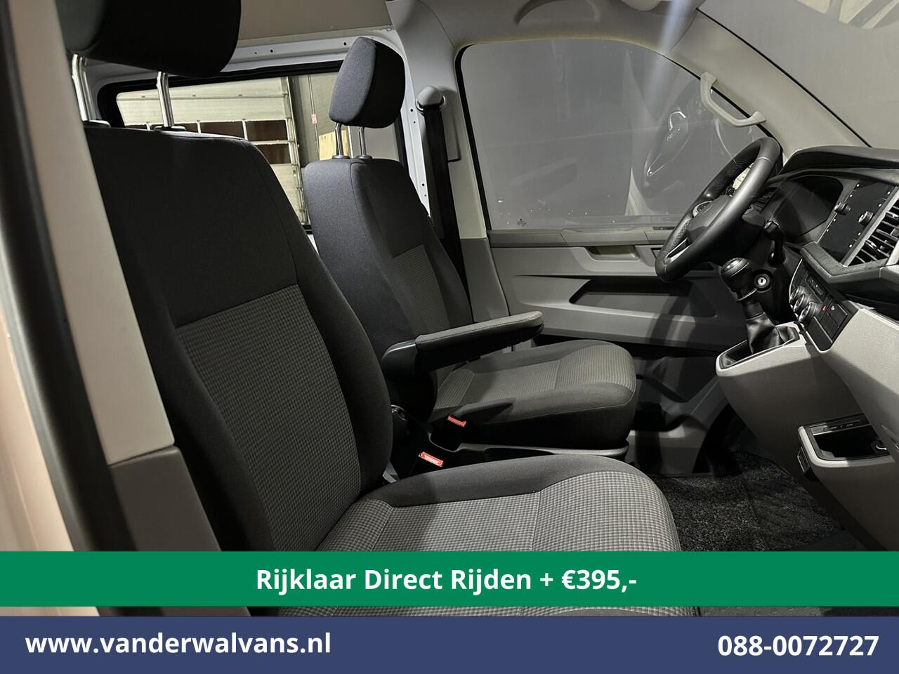 Volkswagen TRANSPORTER 2.0 TDI L2H1 Dubbele Cabine Euro6 *Rijklaar Direct Rijden* Airco | 5-Zits | Navigatie | Trekhaak | Apple Carplay Android Auto, Cruisecontrol, Parkeersensoren