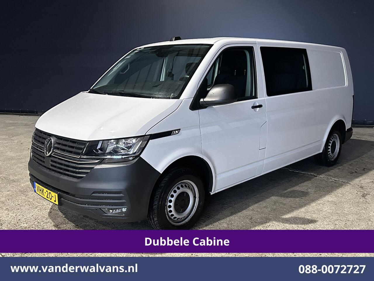 Volkswagen TRANSPORTER 2.0 TDI L2H1 Dubbele Cabine Euro6 Airco | 2200kg Trekhaak | Apple Carplay Cruisecontrol, Android Auto, 5-Zits, Parkeersensoren, Achterklep
