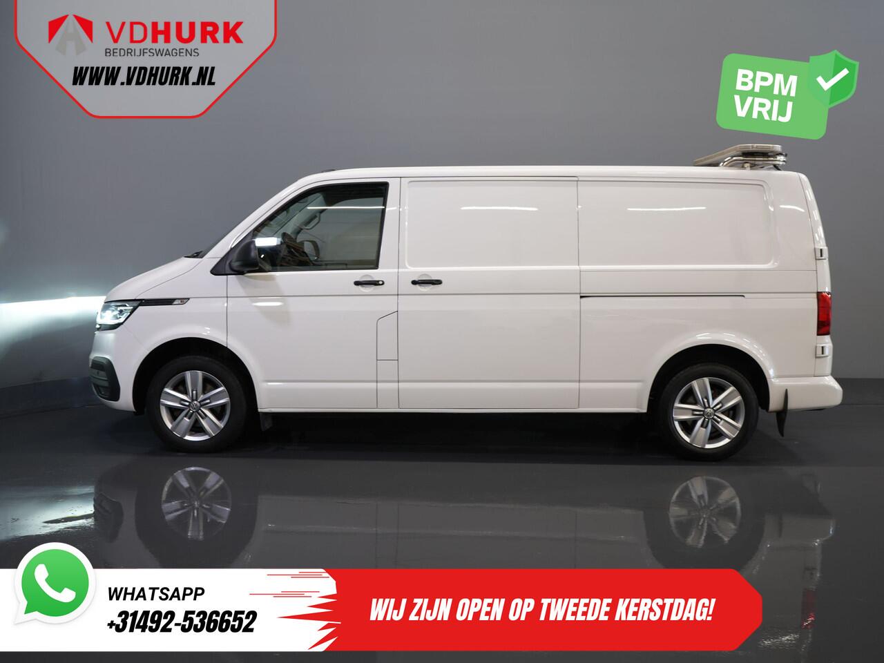 Volkswagen TRANSPORTER 2.0 TDI 150 pk DSG Aut. L2 BPM VRIJ! Adapt.Cruise/ LED/ 2x Schuifdeur/ Standkachel/ Carplay/ Stoelverw./ Airco/ Navi/ PDC/ 17"LMV/ Trekhaak