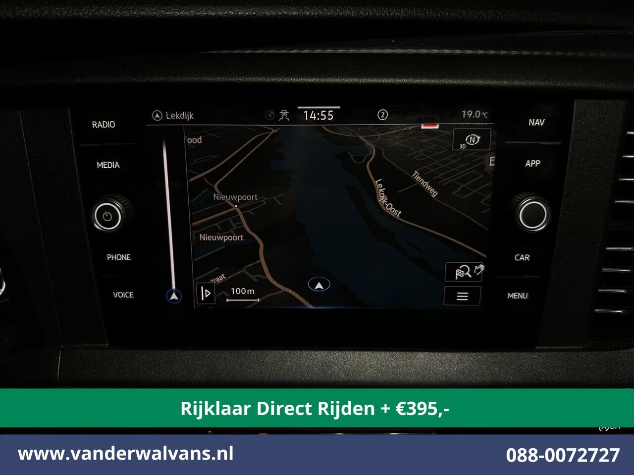Volkswagen TRANSPORTER 2.0 TDI L2H1 Dubbele Cabine Euro6 *Rijklaar Direct Rijden* Airco | 5-Zits | Navigatie | Trekhaak | Apple Carplay Android Auto, Cruisecontrol, Parkeersensoren